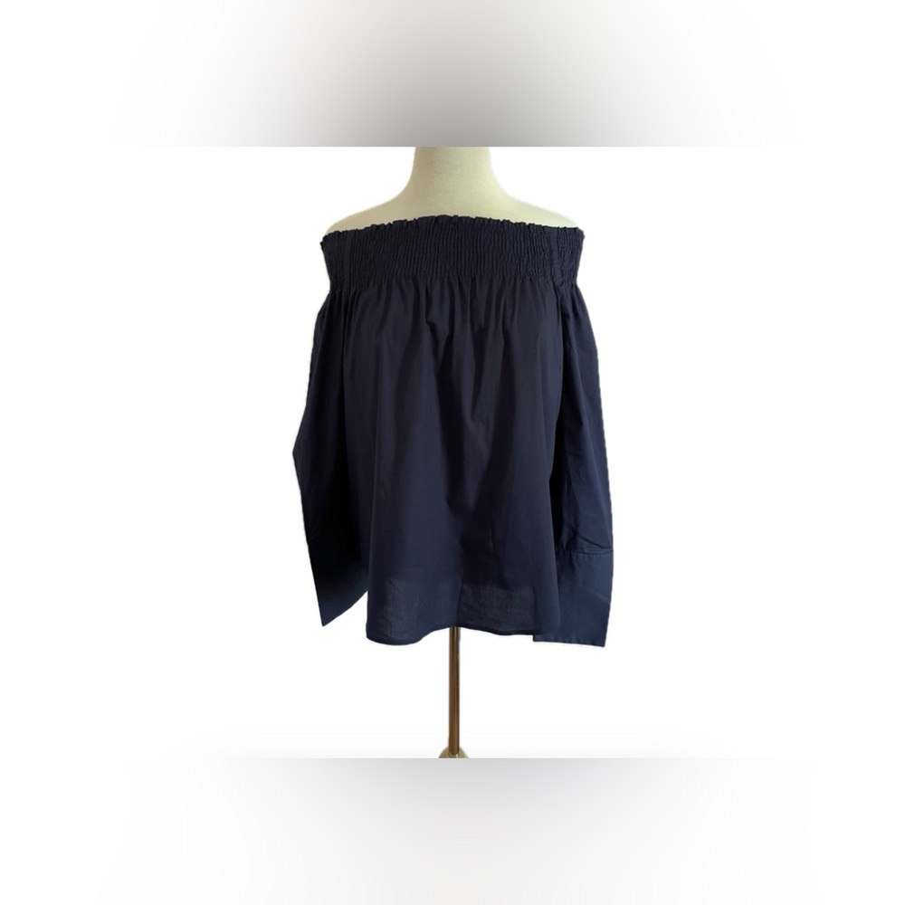 Tommy Hilfiger Off-Shoulder Navy Blouse